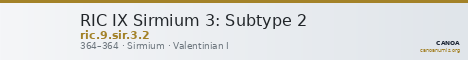 RIC IX Sirmium 3: Subtype 2 — CANOA