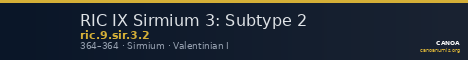 RIC IX Sirmium 3: Subtype 2 — CANOA