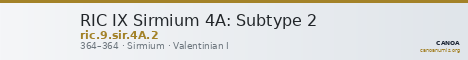 RIC IX Sirmium 4A: Subtype 2 — CANOA