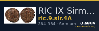 RIC IX Sirmium 4A — CANOA