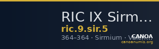 RIC IX Sirmium 5 — CANOA