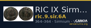RIC IX Sirmium 6A — CANOA