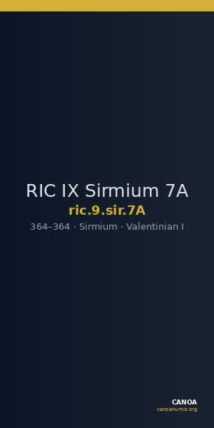 RIC IX Sirmium 7A — CANOA