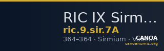 RIC IX Sirmium 7A — CANOA