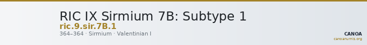RIC IX Sirmium 7B: Subtype 1 — CANOA