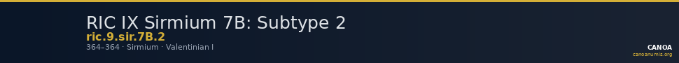 RIC IX Sirmium 7B: Subtype 2 — CANOA