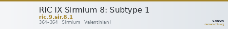 RIC IX Sirmium 8: Subtype 1 — CANOA