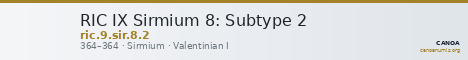 RIC IX Sirmium 8: Subtype 2 — CANOA