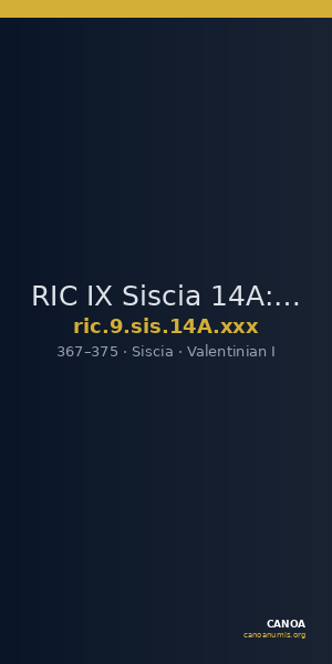 RIC IX Siscia 14A: Subtype xxx — CANOA
