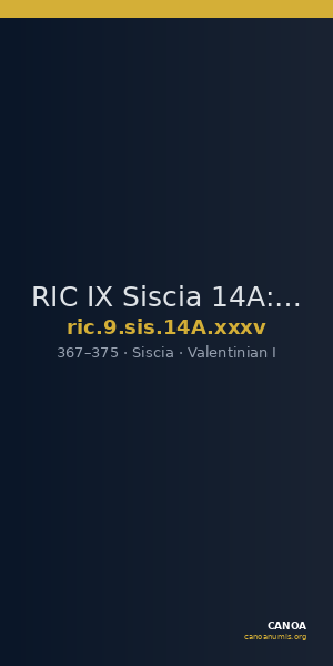 RIC IX Siscia 14A: Subtype xxxv — CANOA