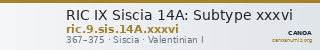 RIC IX Siscia 14A: Subtype xxxvi — CANOA