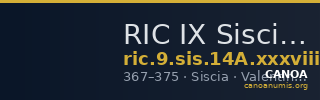 RIC IX Siscia 14A: Subtype xxxviii — CANOA
