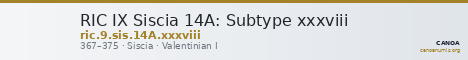 RIC IX Siscia 14A: Subtype xxxviii — CANOA