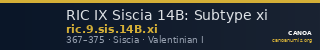 RIC IX Siscia 14B: Subtype xi — CANOA