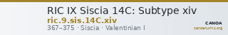 RIC IX Siscia 14C: Subtype xiv — CANOA