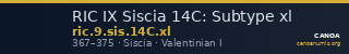 RIC IX Siscia 14C: Subtype xl — CANOA