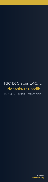RIC IX Siscia 14C: Subtype xviib — CANOA