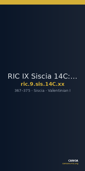 RIC IX Siscia 14C: Subtype xx — CANOA