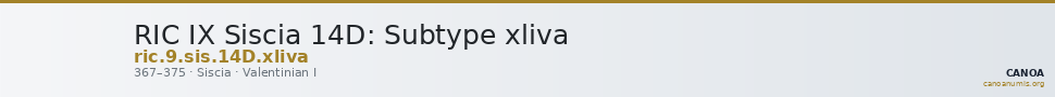 RIC IX Siscia 14D: Subtype xliva — CANOA
