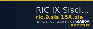 RIC IX Siscia 15A: Subtype xia — CANOA