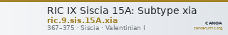 RIC IX Siscia 15A: Subtype xia — CANOA