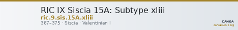 RIC IX Siscia 15A: Subtype xliii — CANOA