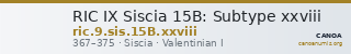 RIC IX Siscia 15B: Subtype xxviii — CANOA