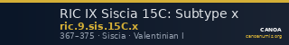 RIC IX Siscia 15C: Subtype x — CANOA