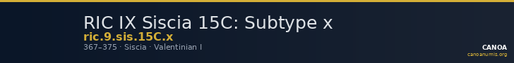 RIC IX Siscia 15C: Subtype x — CANOA
