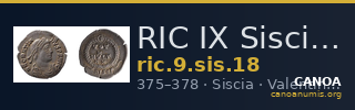 RIC IX Siscia 18 — CANOA