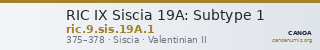 RIC IX Siscia 19A: Subtype 1 — CANOA