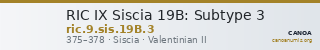 RIC IX Siscia 19B: Subtype 3 — CANOA
