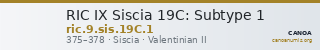 RIC IX Siscia 19C: Subtype 1 — CANOA