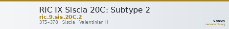 RIC IX Siscia 20C: Subtype 2 — CANOA