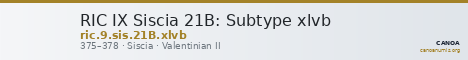 RIC IX Siscia 21B: Subtype xlvb — CANOA