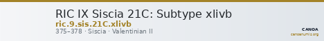 RIC IX Siscia 21C: Subtype xlivb — CANOA