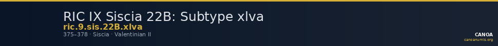 RIC IX Siscia 22B: Subtype xlva — CANOA