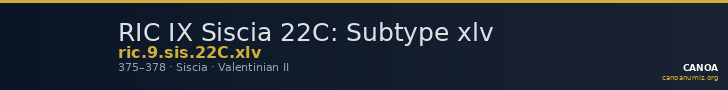 RIC IX Siscia 22C: Subtype xlv — CANOA