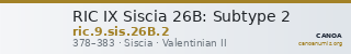 RIC IX Siscia 26B: Subtype 2 — CANOA