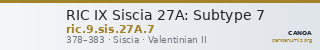 RIC IX Siscia 27A: Subtype 7 — CANOA