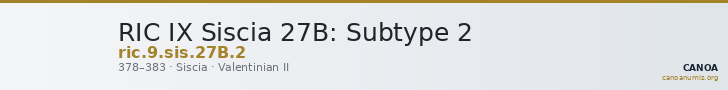 RIC IX Siscia 27B: Subtype 2 — CANOA