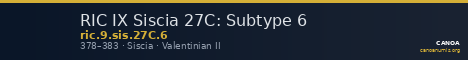 RIC IX Siscia 27C: Subtype 6 — CANOA