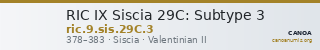 RIC IX Siscia 29C: Subtype 3 — CANOA