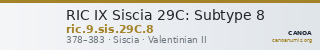 RIC IX Siscia 29C: Subtype 8 — CANOA