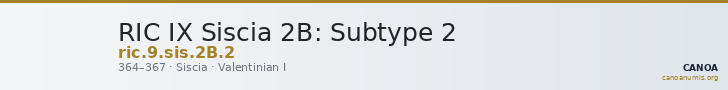 RIC IX Siscia 2B: Subtype 2 — CANOA