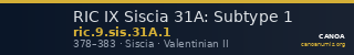 RIC IX Siscia 31A: Subtype 1 — CANOA
