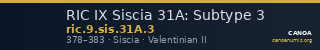 RIC IX Siscia 31A: Subtype 3 — CANOA