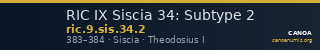 RIC IX Siscia 34: Subtype 2 — CANOA