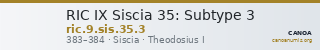 RIC IX Siscia 35: Subtype 3 — CANOA