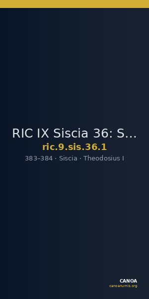 RIC IX Siscia 36: Subtype 1 — CANOA